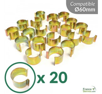 clips en Acier nickelé pour serre tunnel de 60mm de diamètre