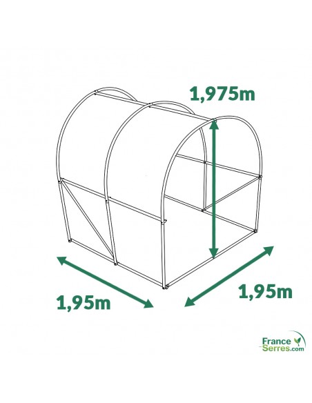 Dimensions serre tunnel de jardin 4m2 bâche transparente