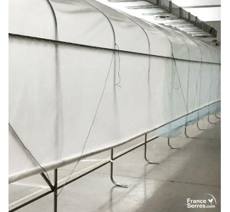 serre professionnelle avec bâches de côté enroulables