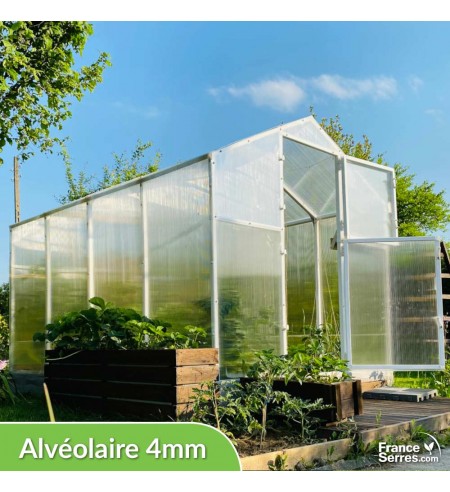 Serre de jardin Polycarbonate ALVÉOLAIRE 5,7m²