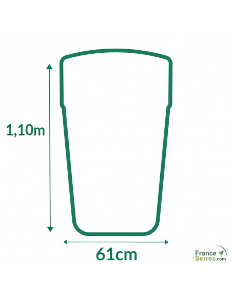 Dimensions du réservoir d'eau de pluie 200L