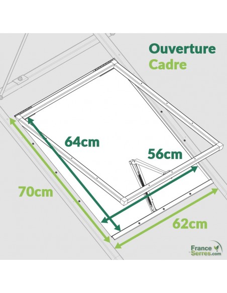 dimensions fenêtre lucarne pour serre poly