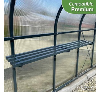 étagère suspendue 150cm grise pour serre polycarbonate premium