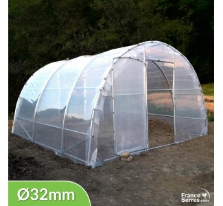 Serre tunnel SEMI-PRO avec 2 portes 16m²