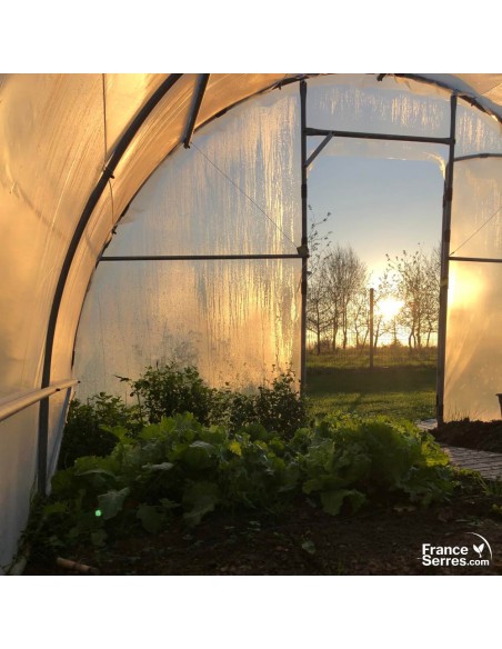 Tunnel de jardin 2 portes avec poignées 28m²