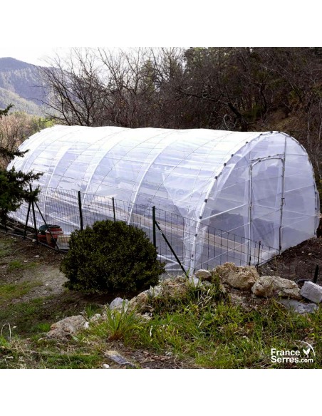 Serre tunnel de jardin avec structure acier galvanisé