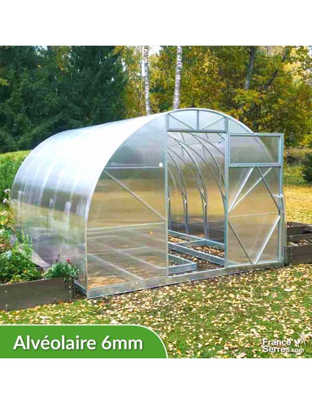 serre polycarbonate demi-lune 12m²