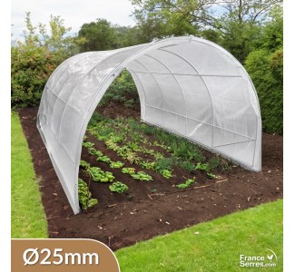 Serre tunnel de jardin de 12m² avec bâche translucide