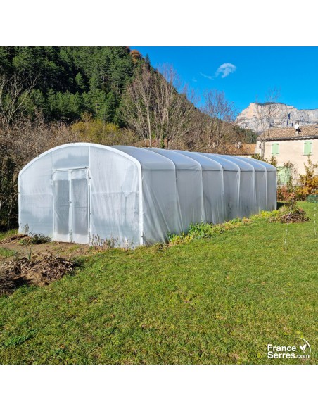 Serre tunnel professionnelle pour maraichage 50m²
