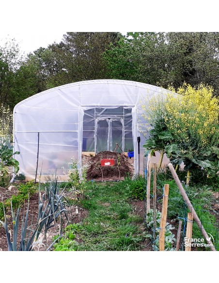 Serre tunnel professionnelle pour maraichage 50m²
