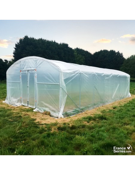 Serre tunnel professionnelle pour maraichage 50m²