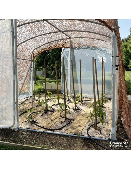Serre tunnel avec pied droit de 9m²