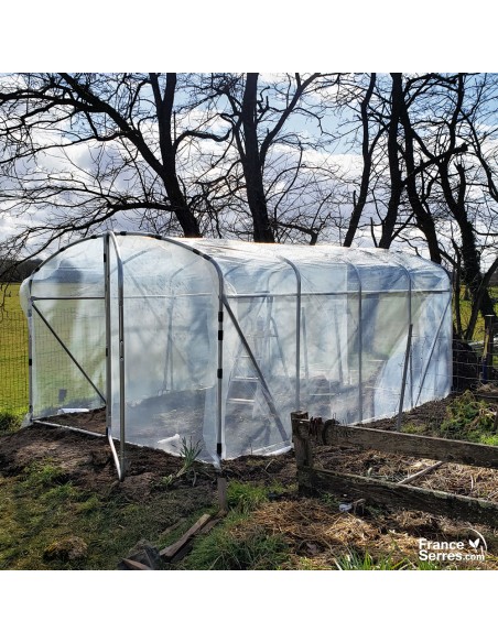 Serre tunnel 12m² avec pied droit