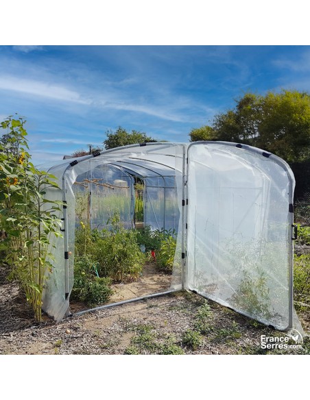 Serre tunnel 12m² avec pied droit
