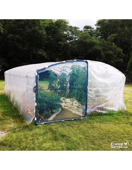 Serre tunnel avec pied droit 21m²