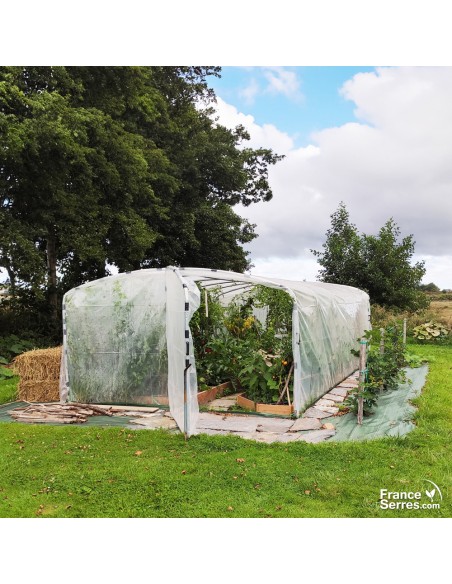 Serre tunnel avec pied droit 21m²