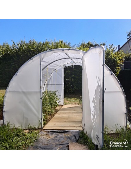 serre de jardin avec bâche translucide 9m² et ses 2 portes