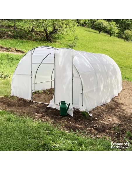 Serre semi pro 18m² acier galvanisé Ø32mm