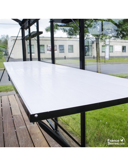 Large table de travail pour serres en verre Large table de travail pour serres en verre