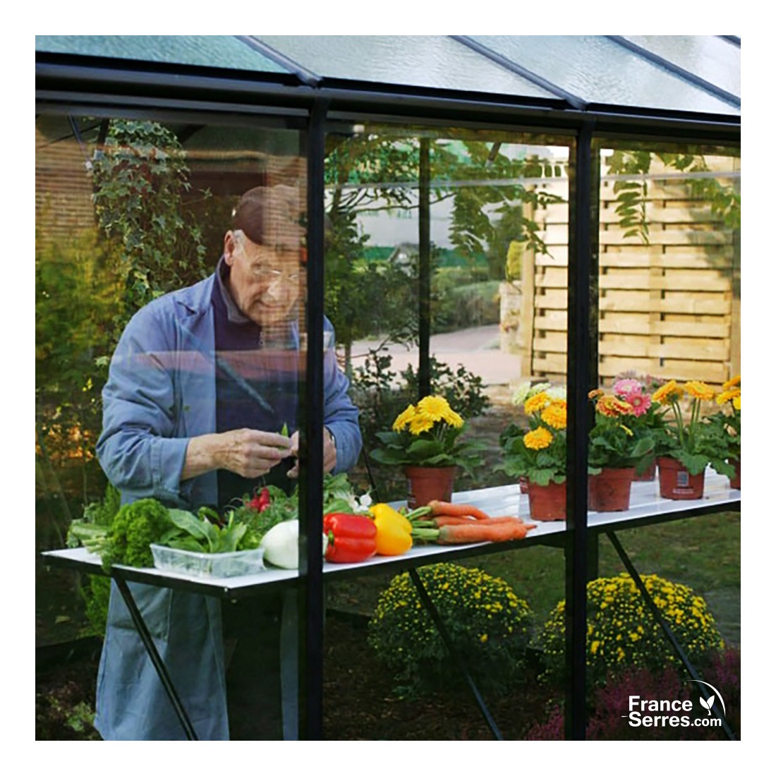 Surface de travail pour serres en verre Surface de travail pour serres en verre