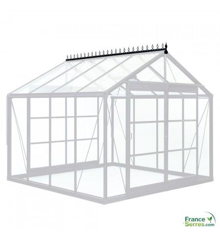 Décoration faîtière pour serre en verre ACD