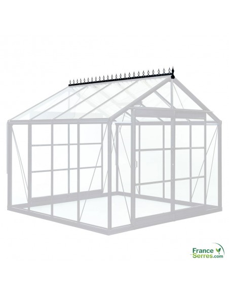 Décoration faîtière pour serre en verre ACD
