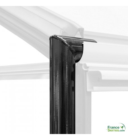 Descente d'eau en aluminium pour l'évacuation d'eau de votre serre en verre ACD Descente d'eau en aluminium pour l'évacuation d'eau de votre serre en verre ACD