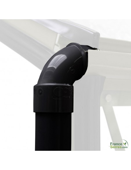 Tuyau d'évacuation en PVC noir pour serre en verre Tuyau d'évacuation en PVC noir pour serre en verre