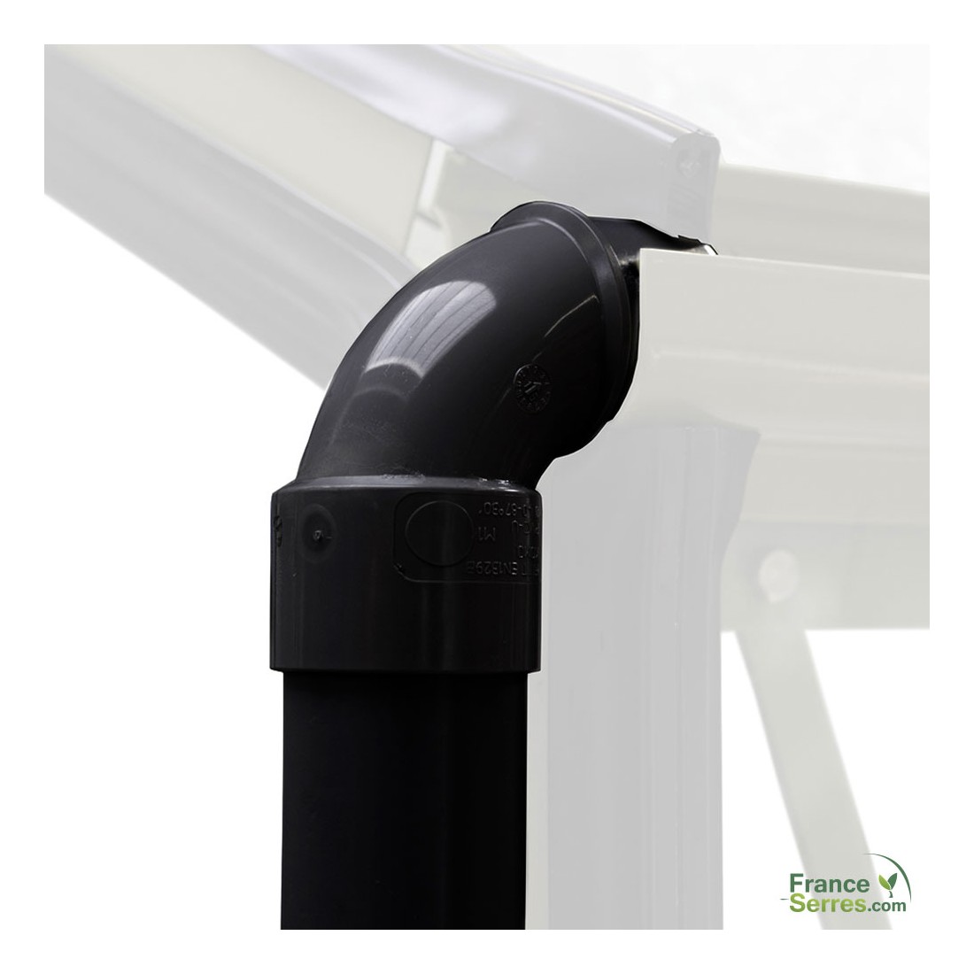 Tuyau d'évacuation en PVC noir pour serre en verre Tuyau d'évacuation en PVC noir pour serre en verre