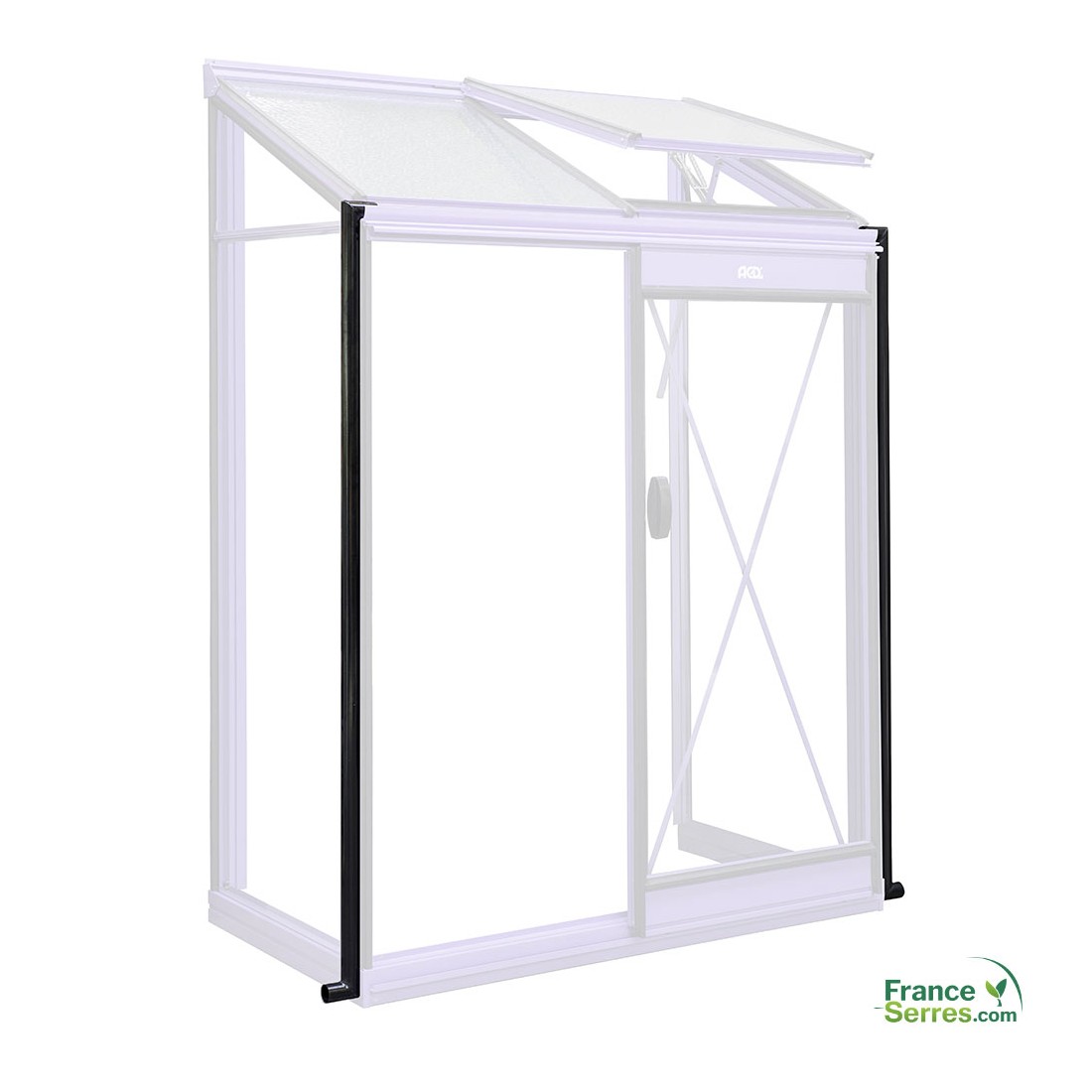 Set de deux descentes d'eau en alu à installer sur les serres en verre ACD Set de deux descentes d'eau en alu à installer sur les serres en verre ACD