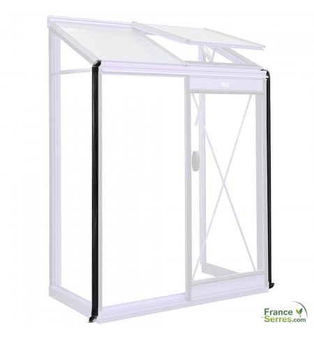 Set de deux descentes d'eau noir pour serre en verre ACD Set de deux descentes d'eau noir pour serre en verre ACD