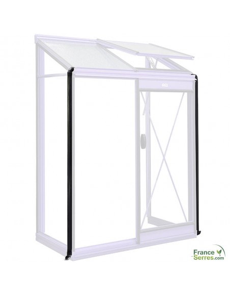 Set de deux descentes d'eau noir pour serre en verre ACD Set de deux descentes d'eau noir pour serre en verre ACD