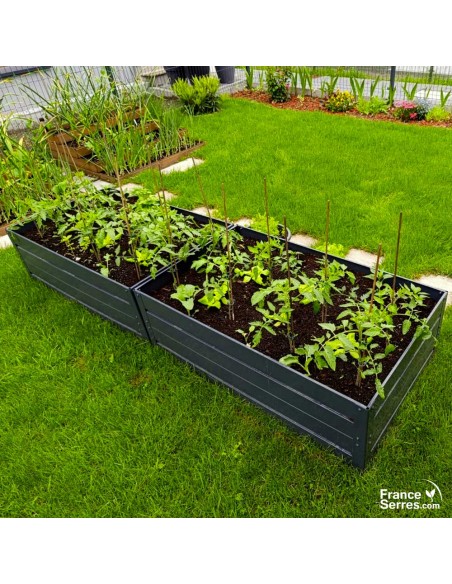 Ces bacs de culture speuvent être coordonnés ou mixés pour un jardin organisé et harmonieux