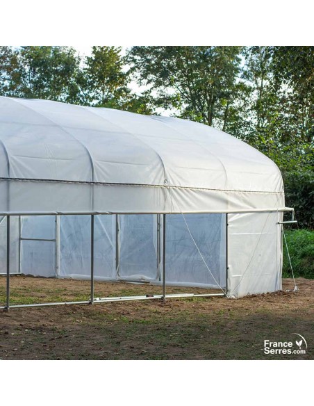 serre professionnelle avec côtés enroulables 6x8m