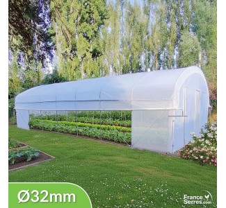 Serre pro 60m² avec bâche enroulable