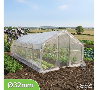Serre chapelle de surface 18m² avec structure de diamètre 32mm