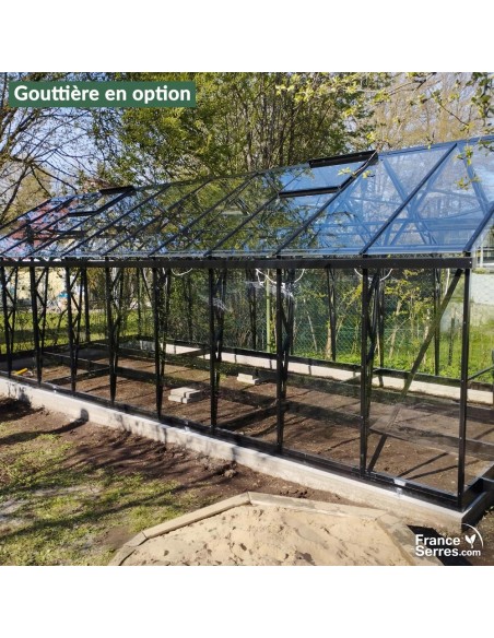 gouttière en option sur le côté de la serre